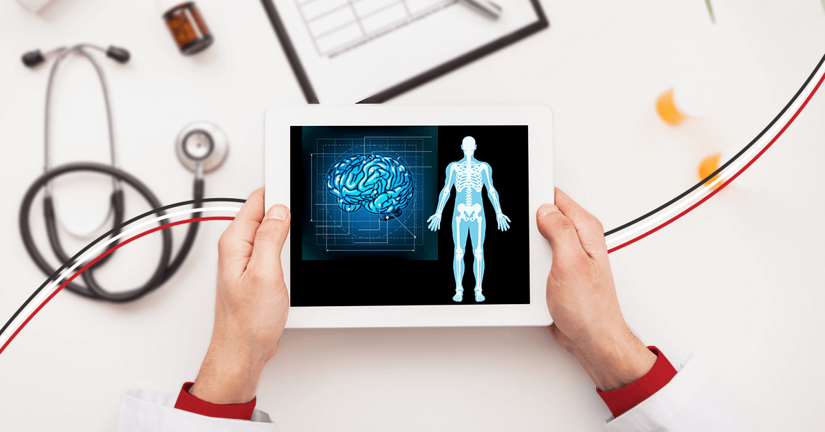 advanced healthcare tech on a tablet device